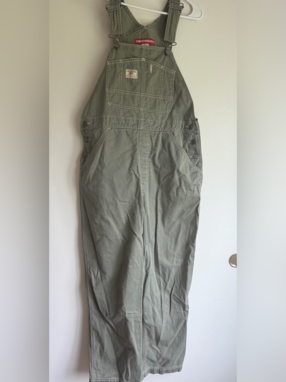 UNIONBAY Olive Green Cargo Bib Overalls